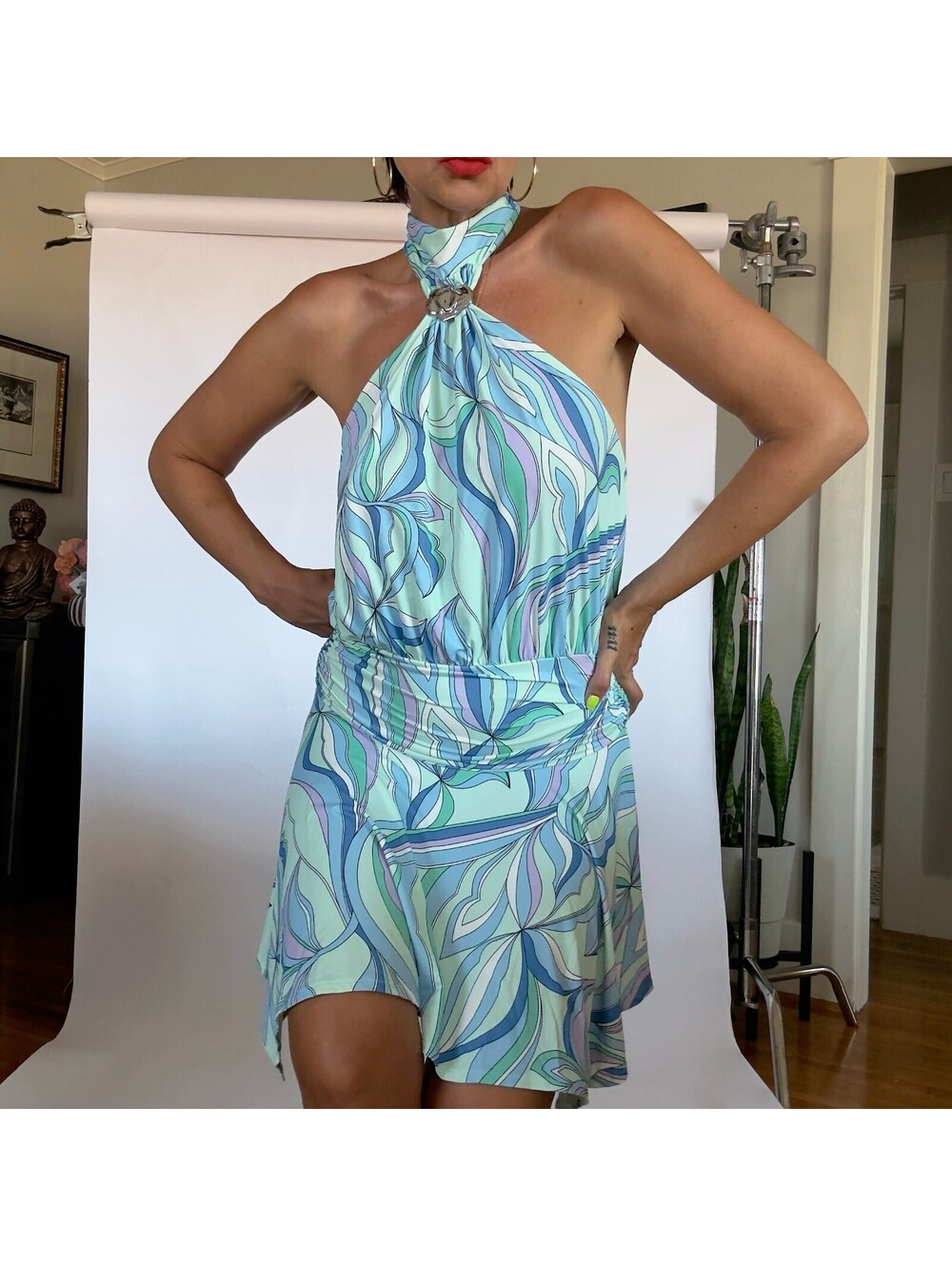 Halter Mini Dress - Picture 2 of 8